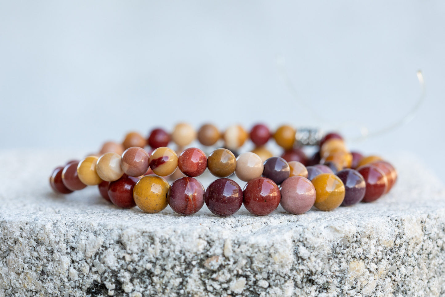 Mookaite Jasper Gemstone Crystal Bracelet