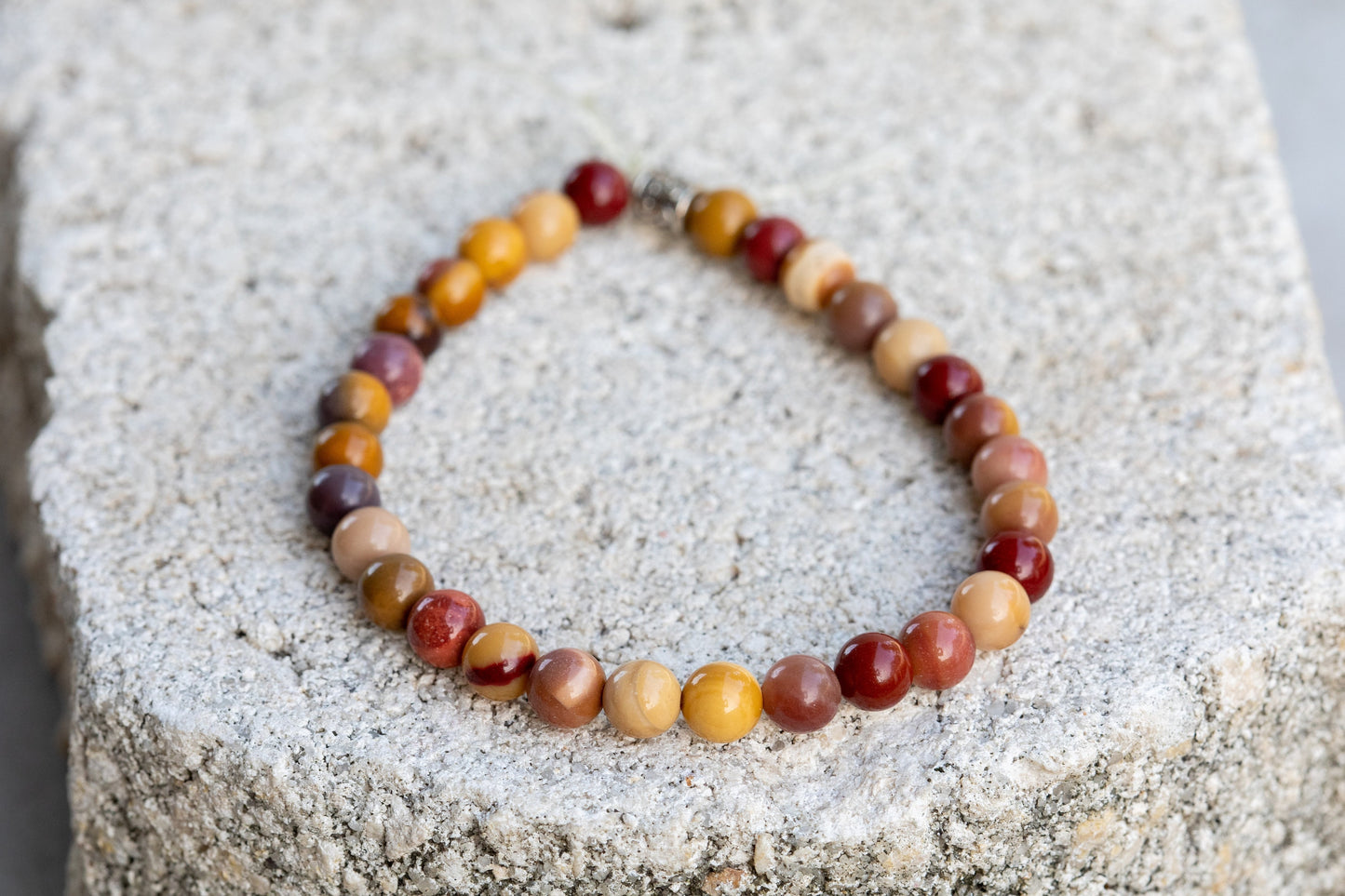 Mookaite Jasper Gemstone Crystal Bracelet