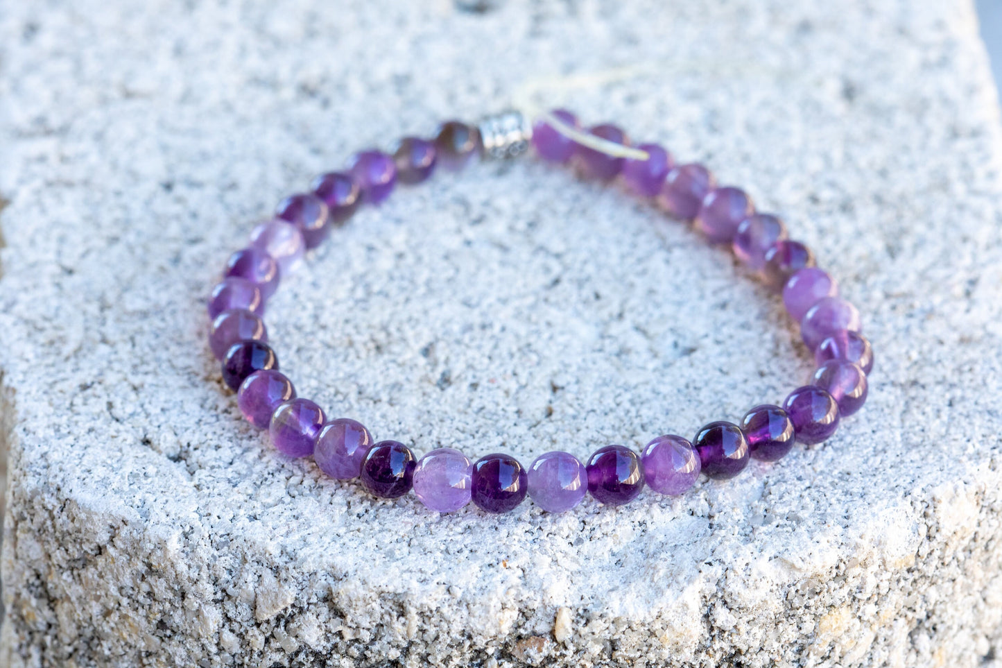 Amethyst Gemstone Crystal Bracelet