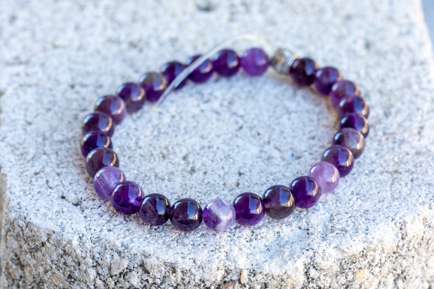 Amethyst Gemstone Crystal Bracelet