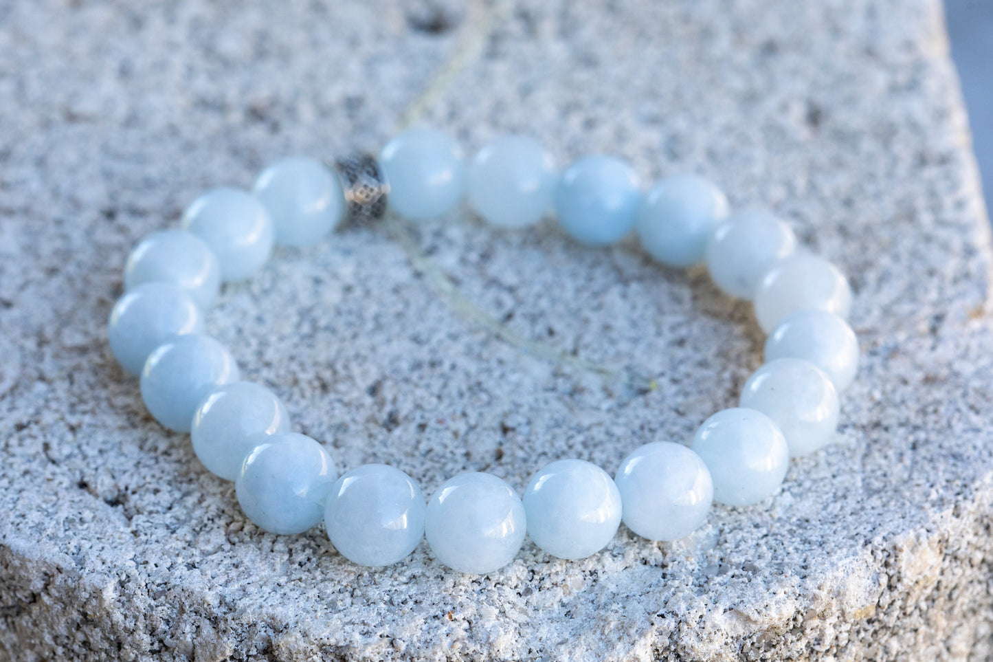 Aquamarine Gemstone Crystal Bracelet