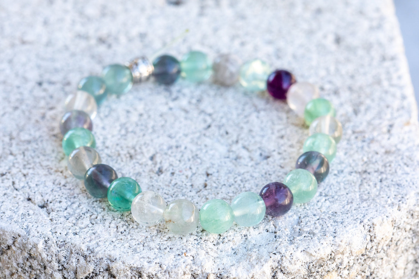 Fluorite Gemstone Crystal Bracelets