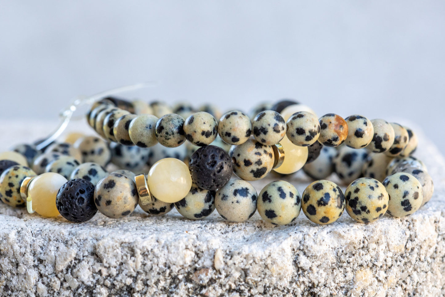 Dalmatian Jasper Stone Gemstone Crystal Bracelet