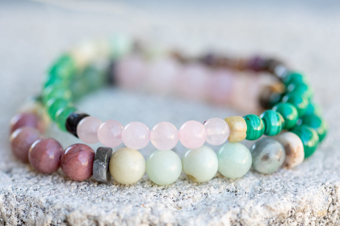Heart Chakra Gemstone Crystal Bracelet