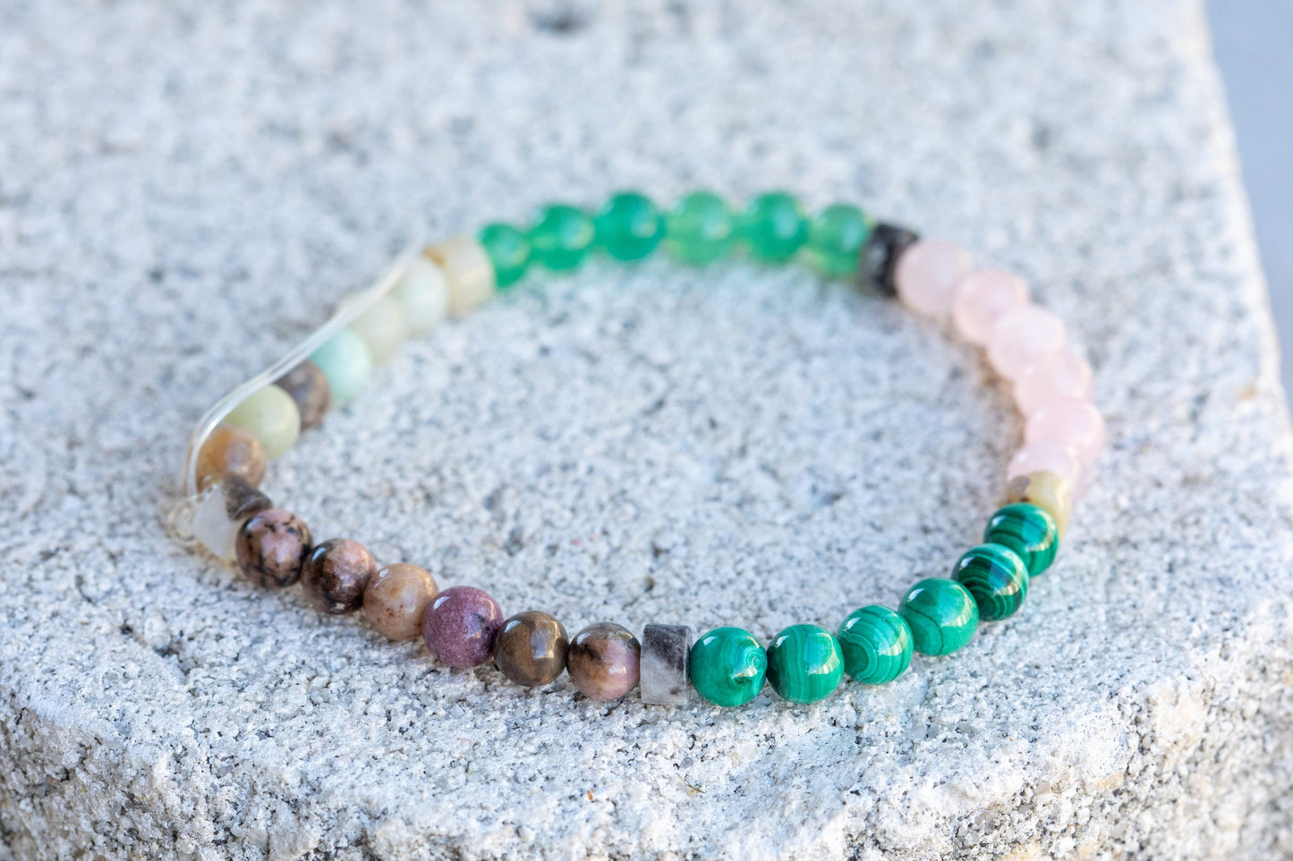 Heart Chakra Gemstone Crystal Bracelet