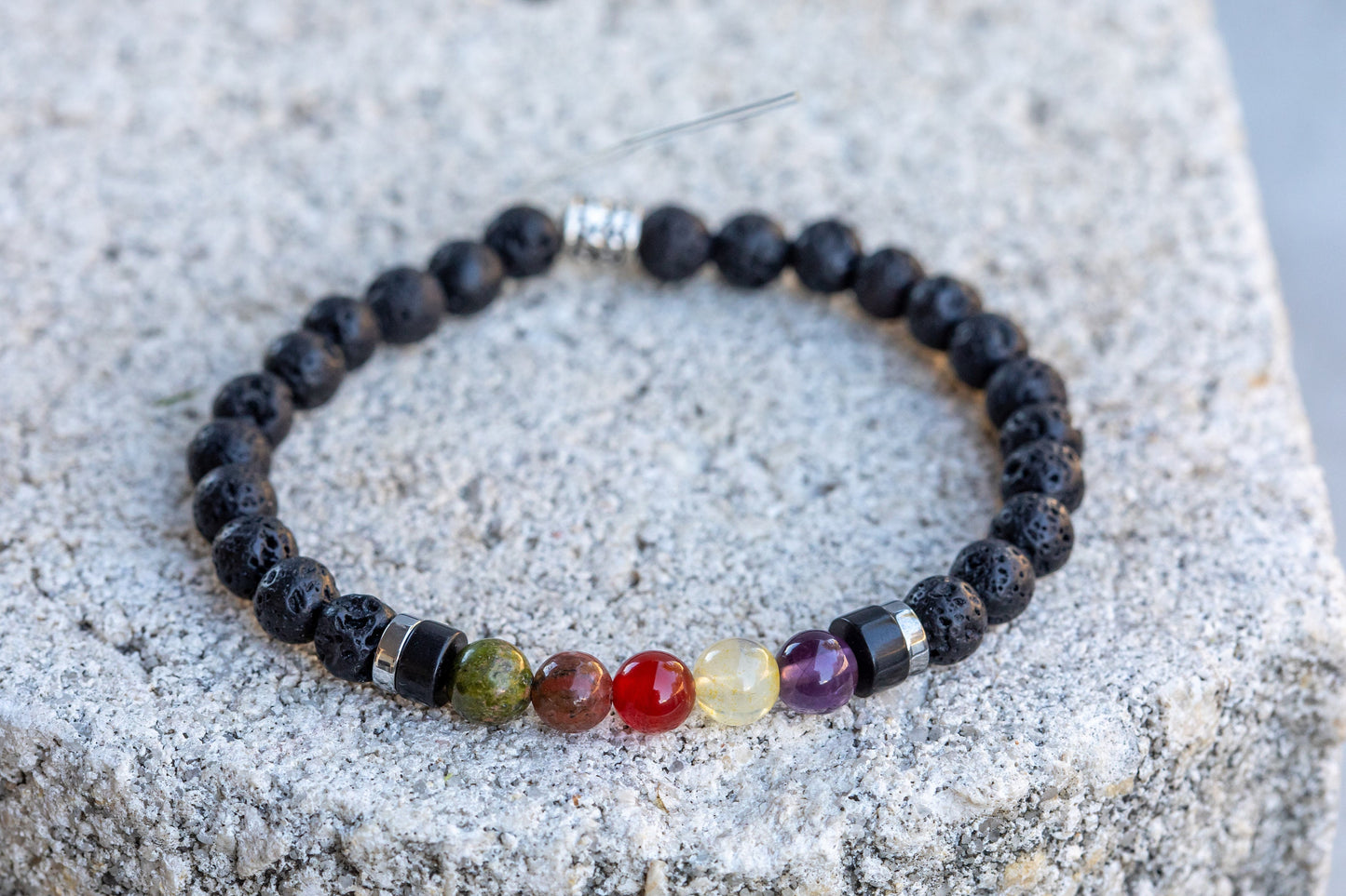 Aries Zodiac Gemstone Crystal Bracelet