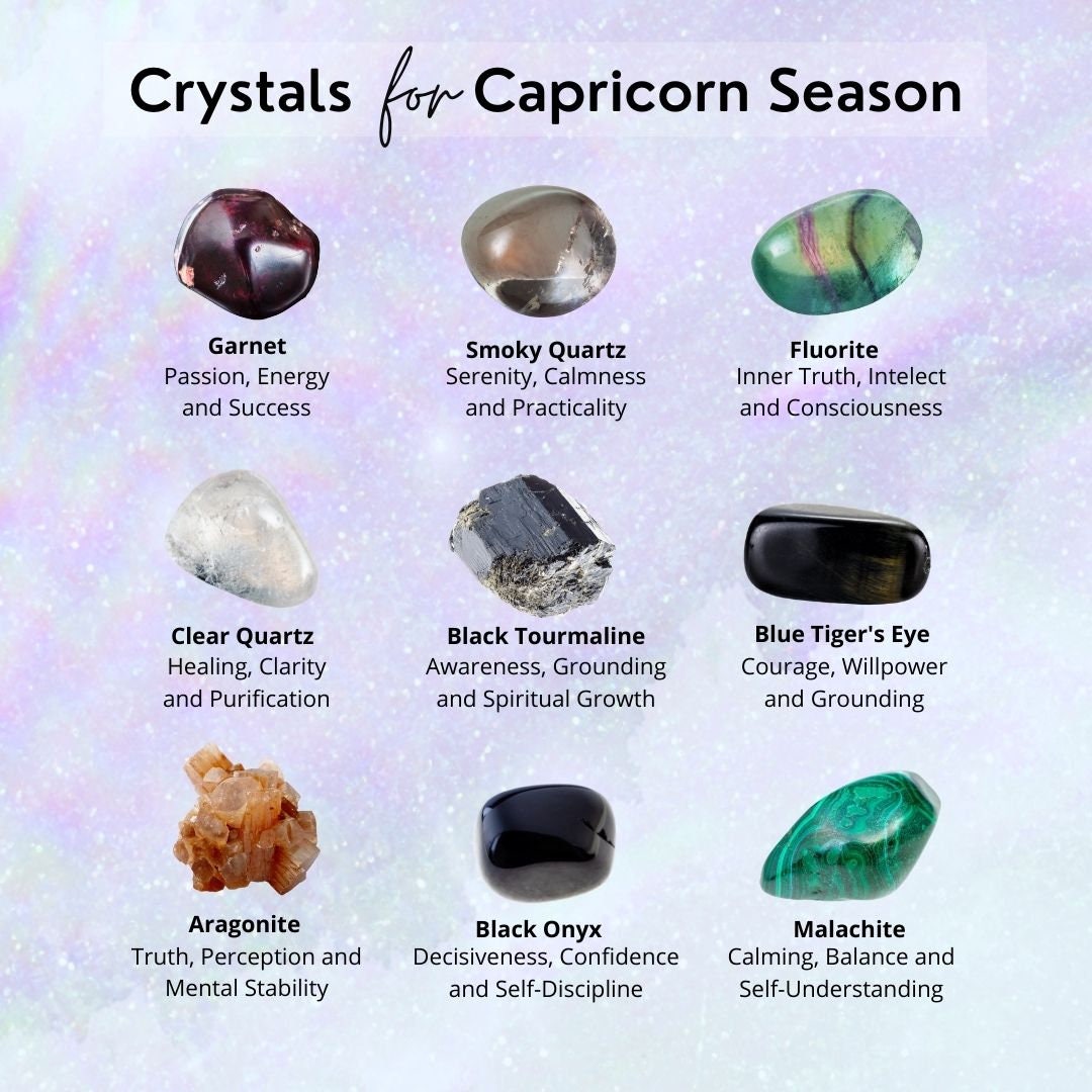 Capricorn Zodiac Gemstone Crystal Bracelet