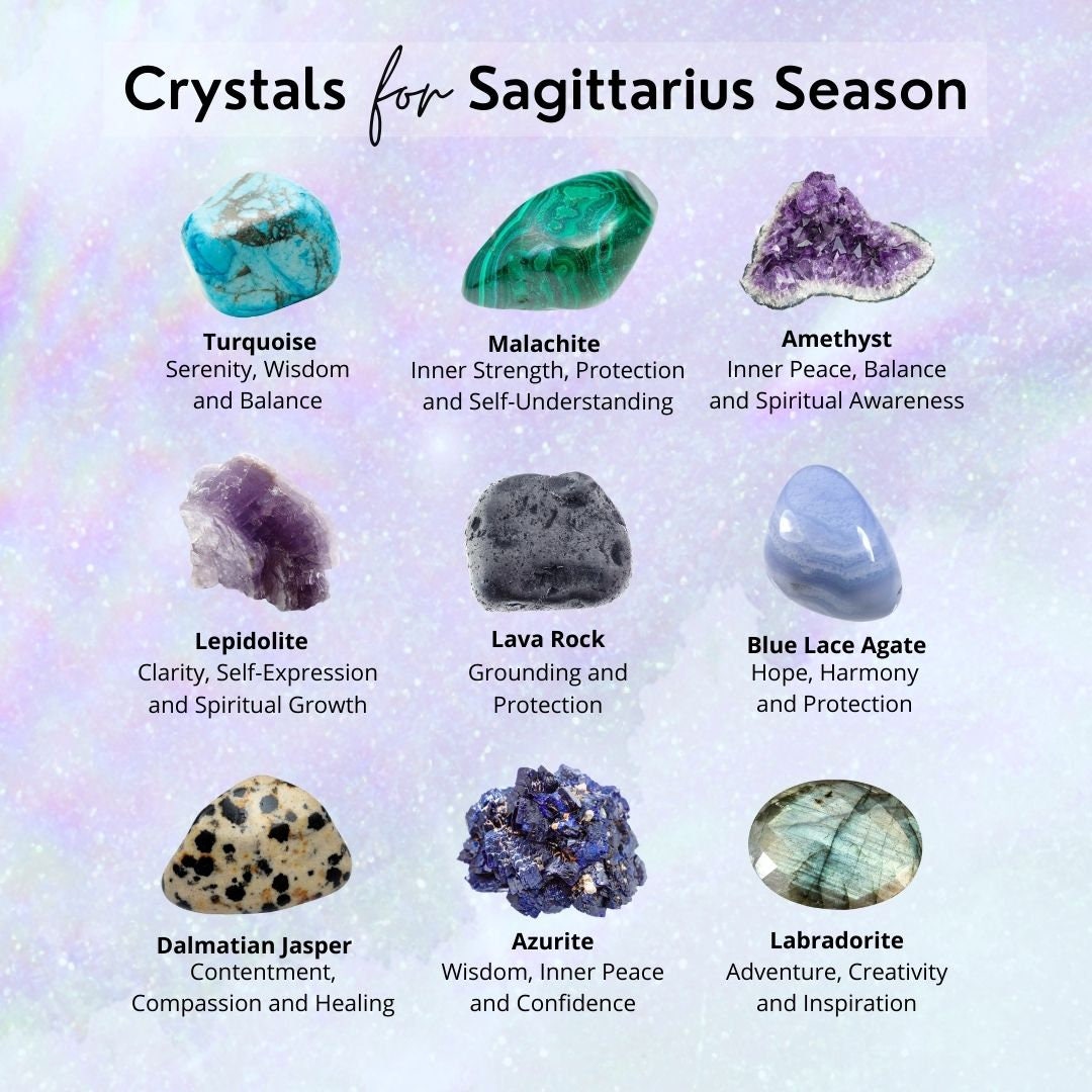 Sagittarius Zodiac Gemstone Crystal Bracelet