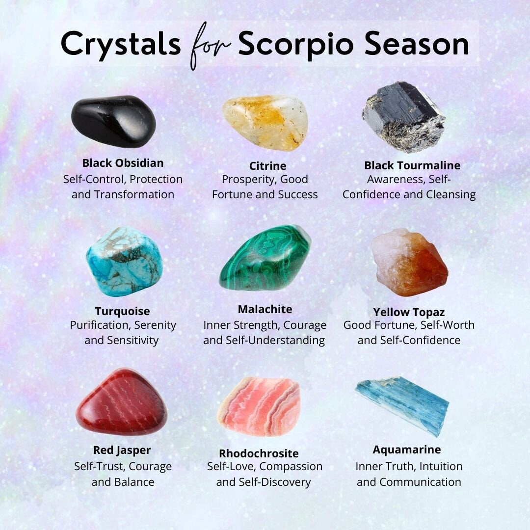 Scorpio Zodiac Gemstone Crystal Bracelet