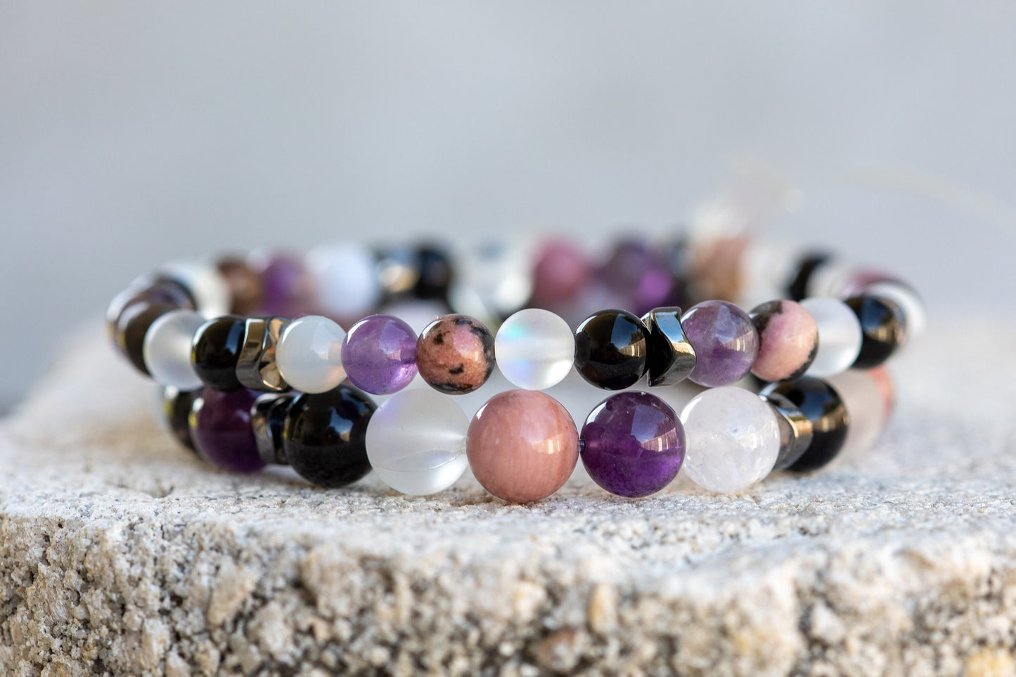 Stress Relief Gemstone Crystal Bracelet