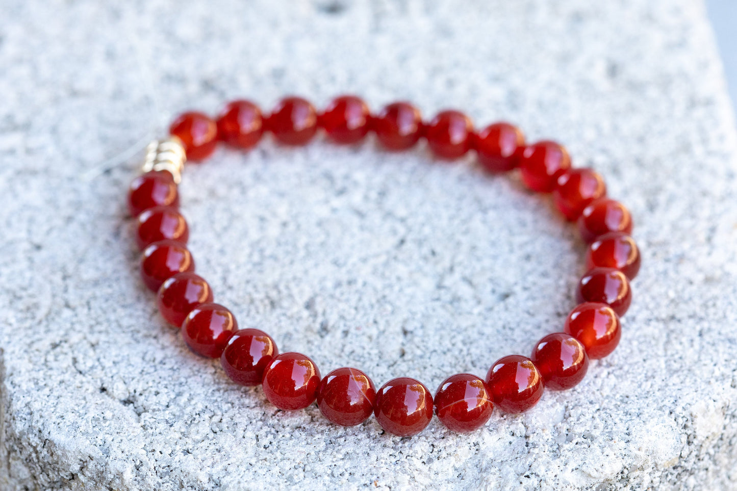Carnelian Gemstone Crystal Bracelet