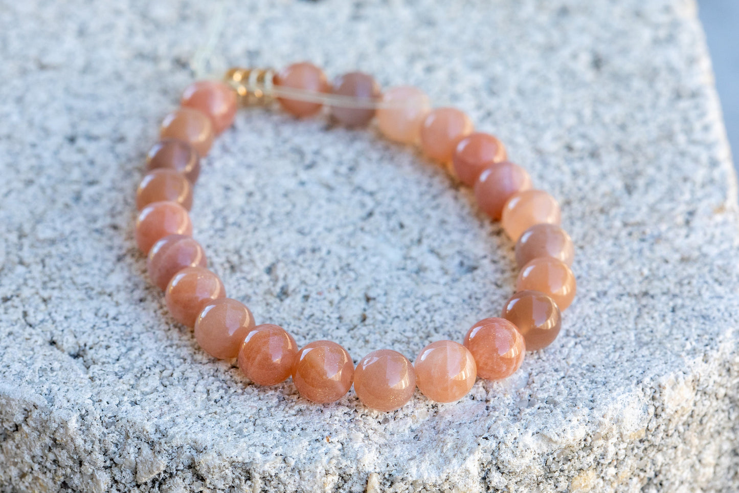 Sunstone Gemstone Crystal Bracelet