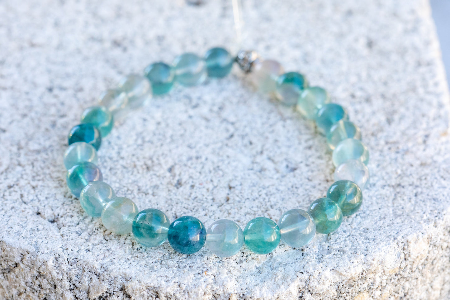 Fluorite Gemstone Crystal Bracelets