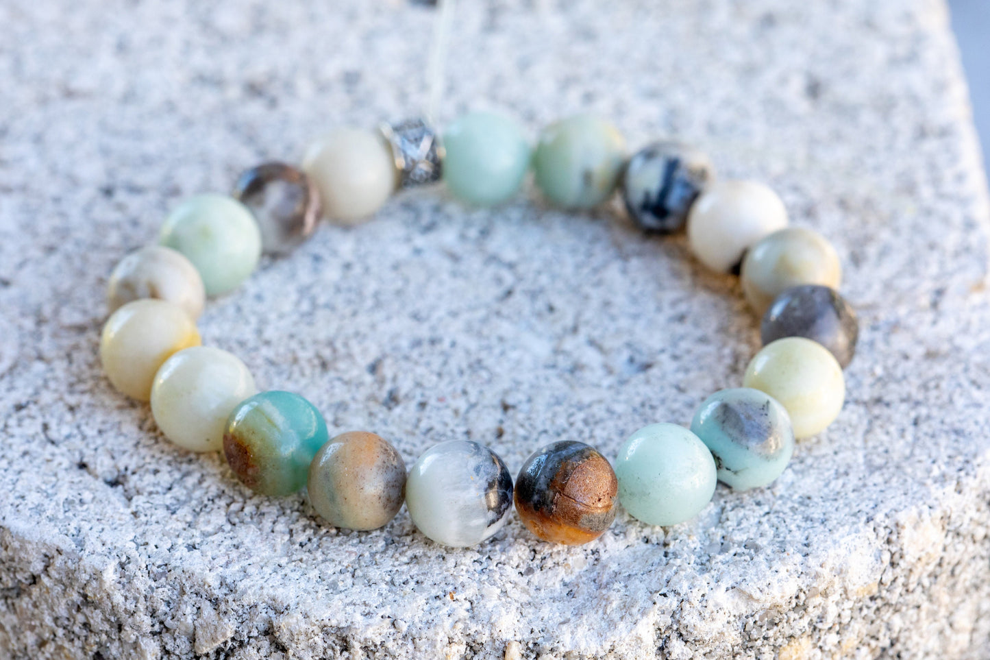 Amazonite Gemstone Crystal Bracelet
