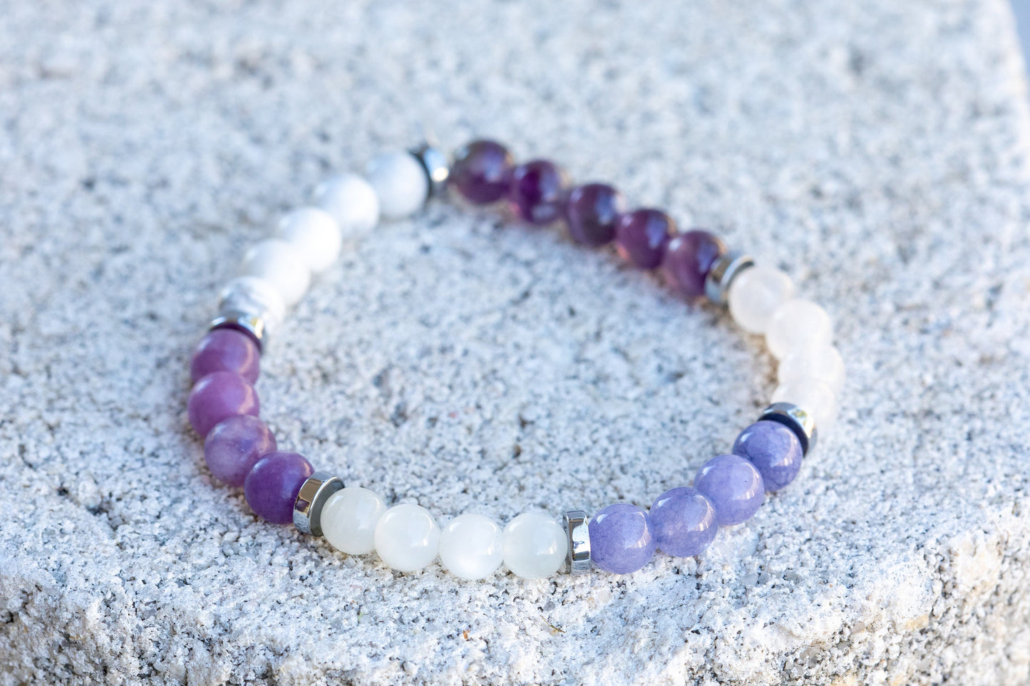 Crown Chakra Gemstone Crystal Bracelet