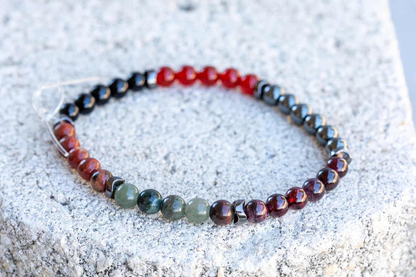 Root Chakra Gemstone Crystal Bracelet