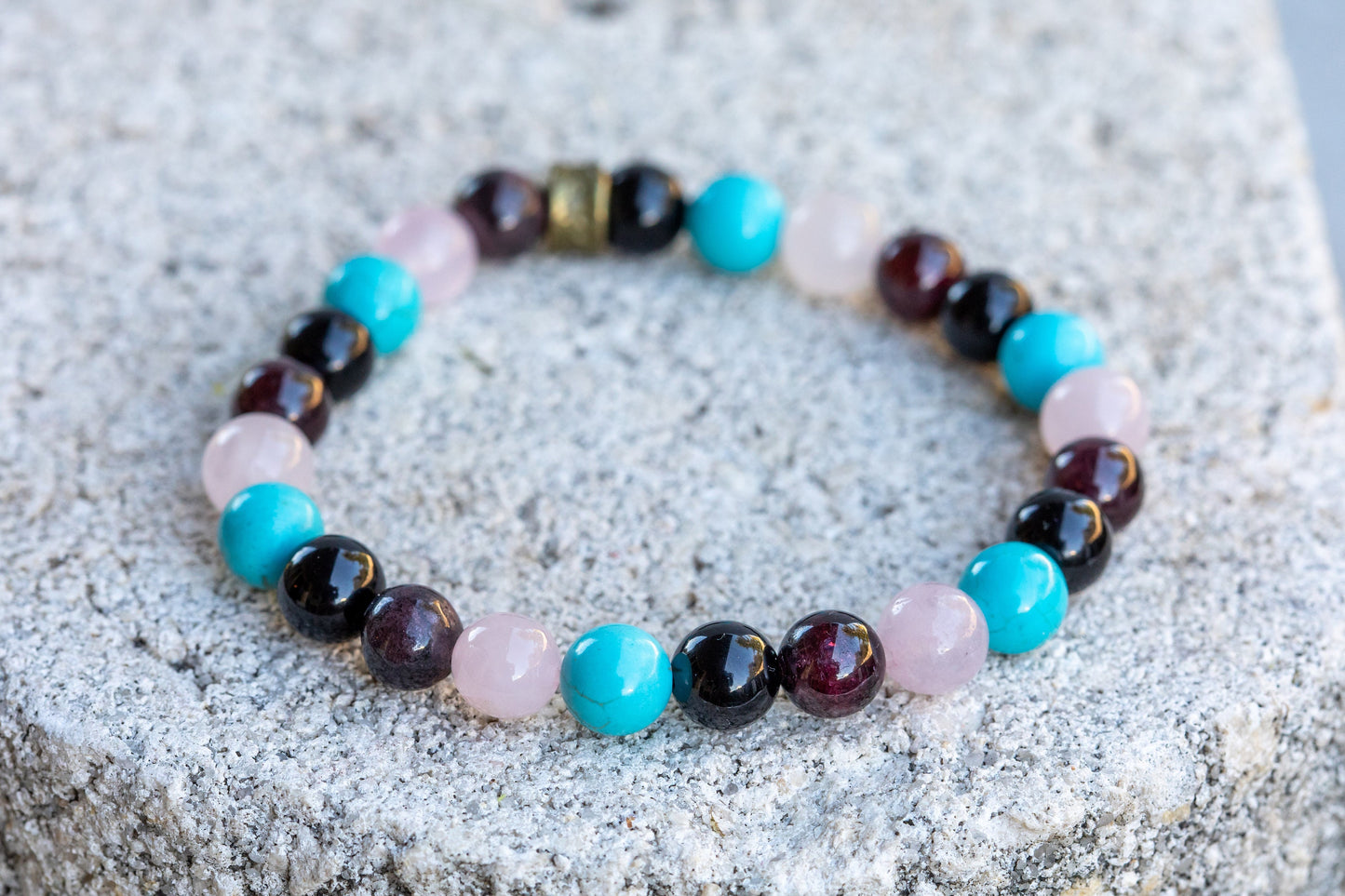 Aquarius Zodiac Gemstone Crystal Bracelet