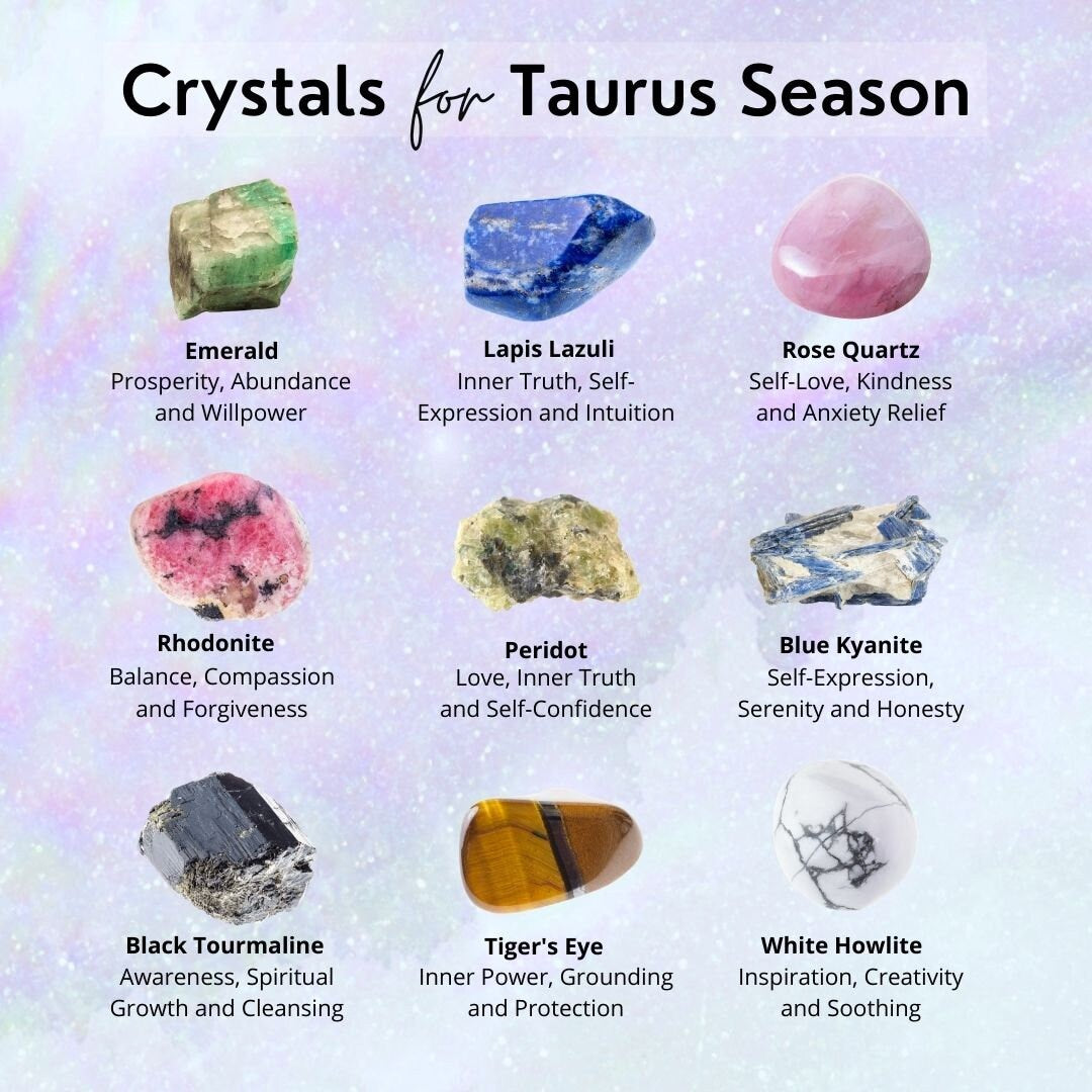 Taurus Zodiac Gemstone Crystal Bracelet