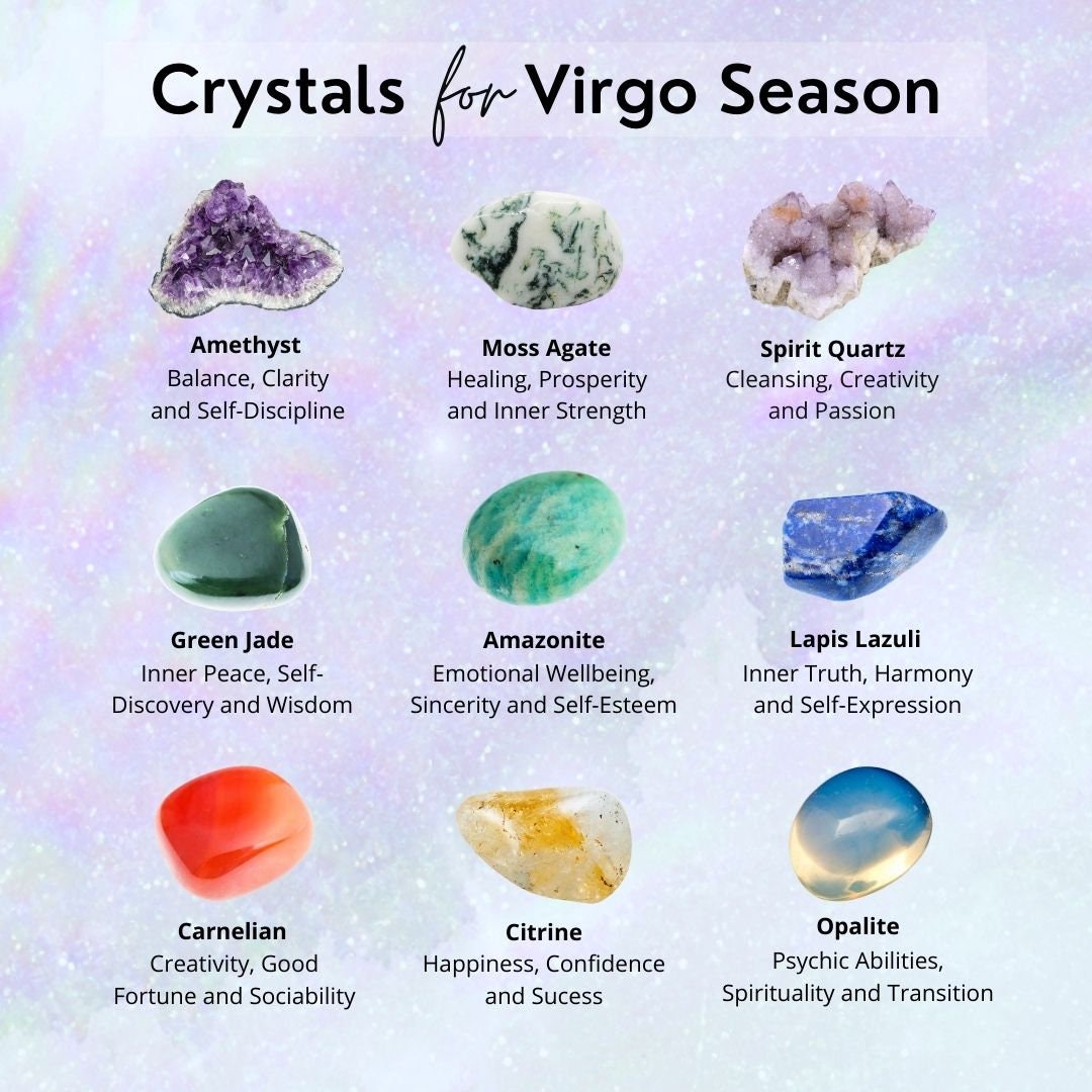 Virgo Zodiac Gemstone Crystal Bracelet