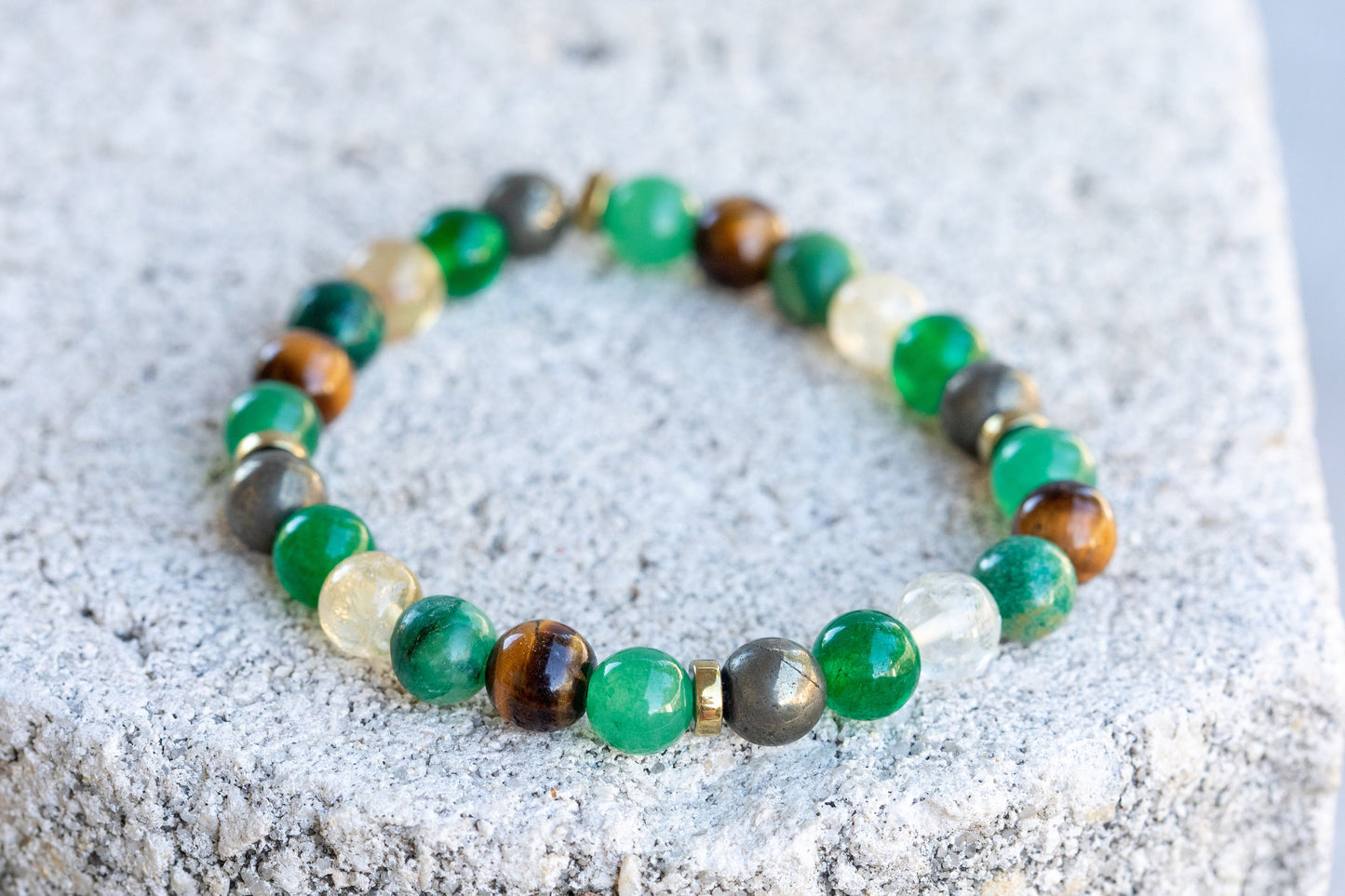 Prosperity & Good Luck Gemstone Crystal Bracelet
