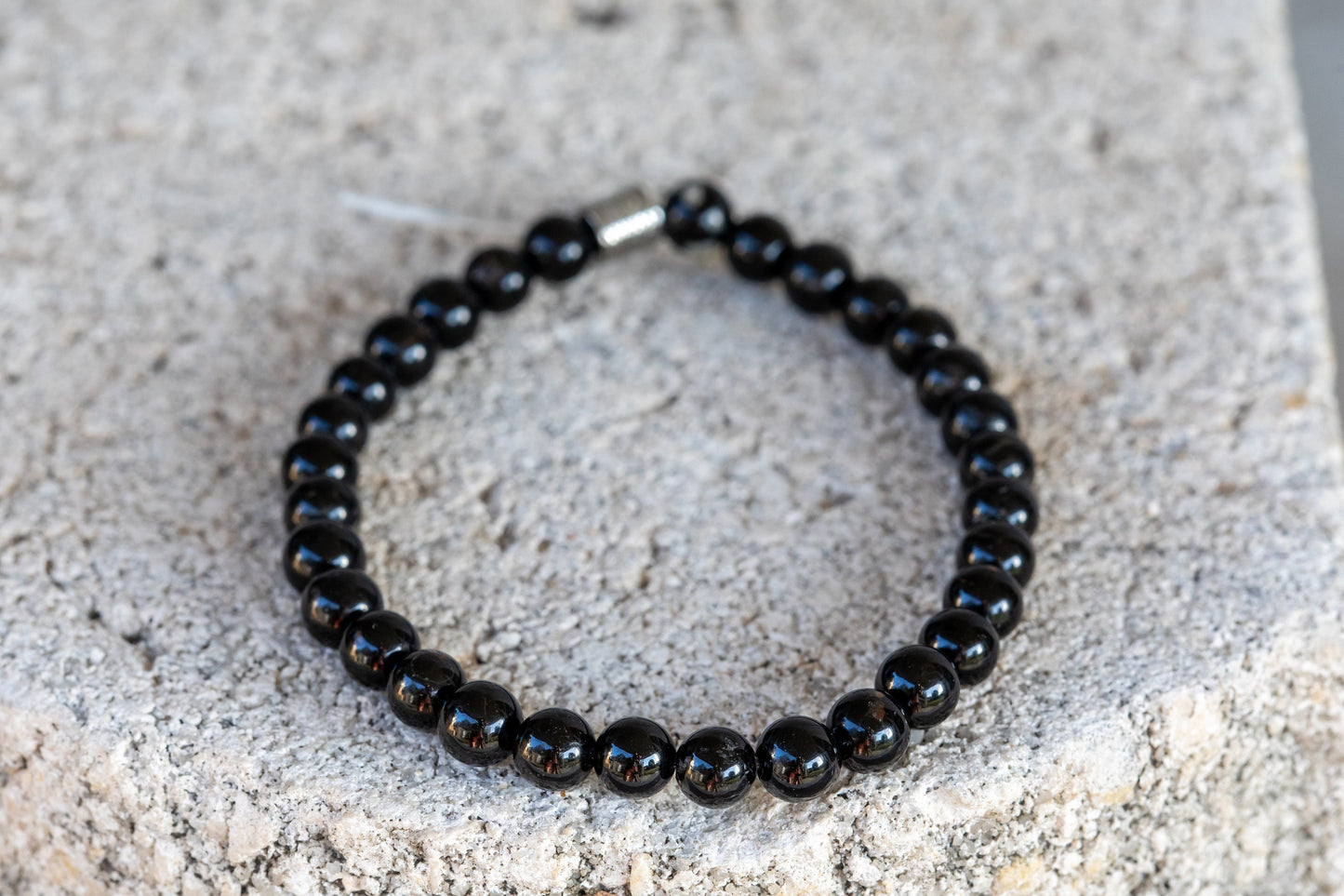 Black, Watermelon, Rainbow Tourmaline Gemstone Crystal Bracelet