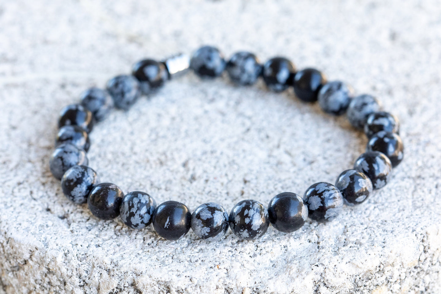 Obsidian Golden, Mahogany, Snowflake Gemstone Crystal Bracelet