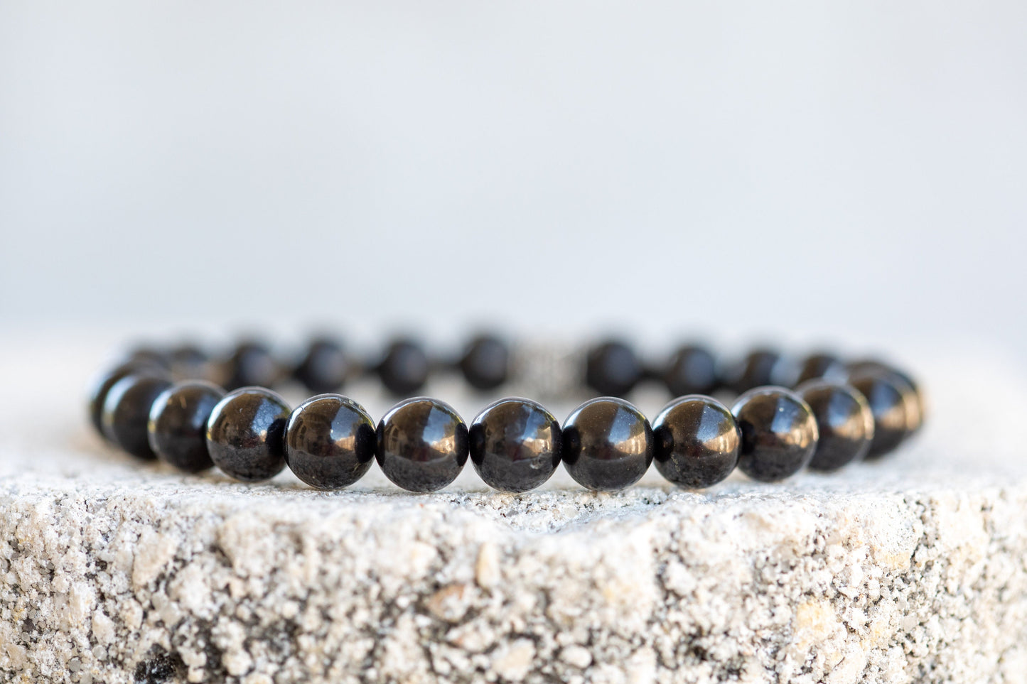 Shungite (EMF Frequency Blocker) Gemstone Crystal Bracelet