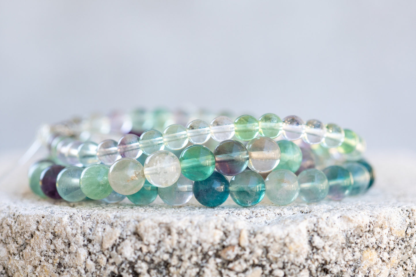Fluorite Gemstone Crystal Bracelets