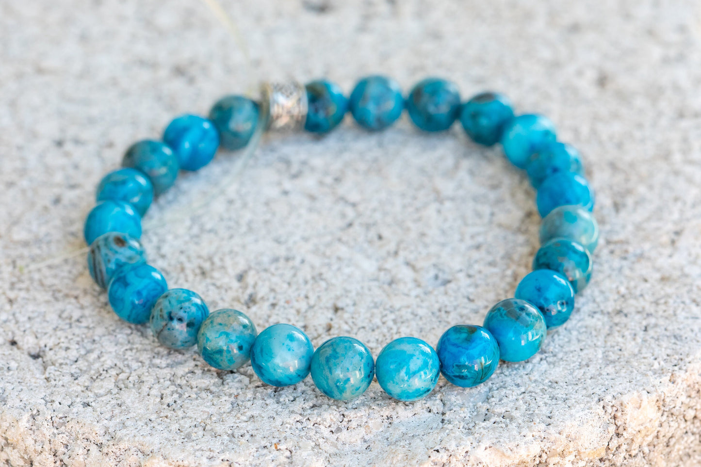 Crazy Lace Agate Gemstone Crystal Bracelet