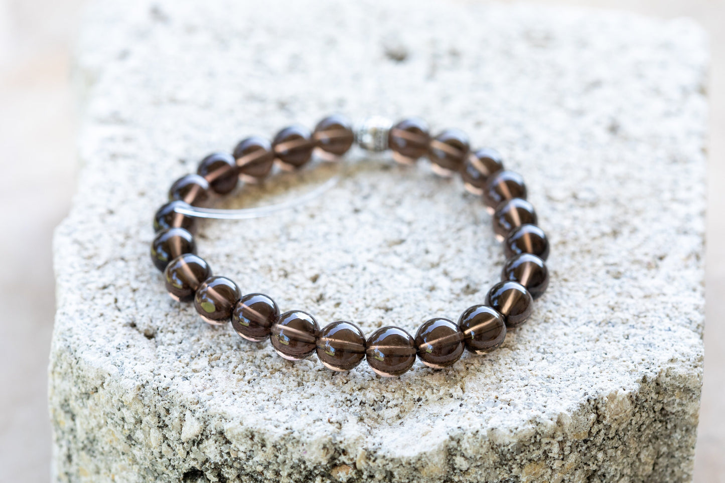 Smoky Quartz Gemstone Crystal Bracelet