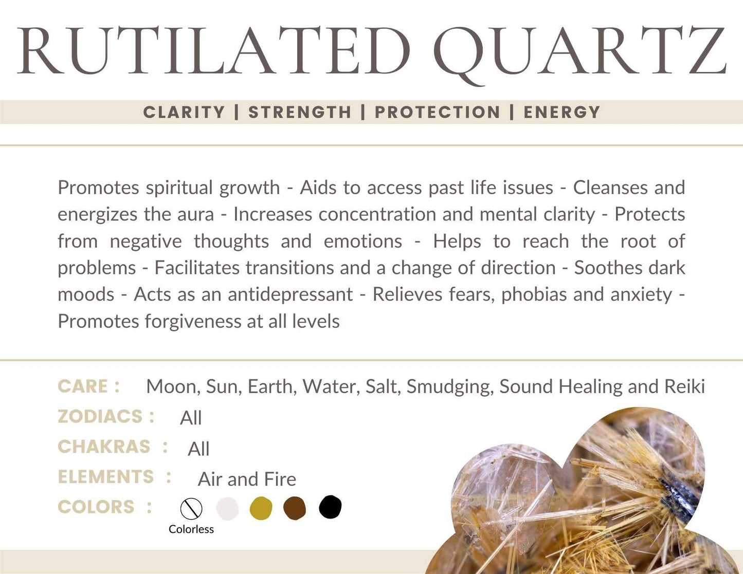 Rutilated & Phantom Quartz Gemstone Crystal Bracelet