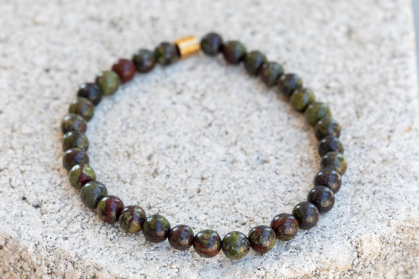 BloodStone Jasper Gemstone Crystal Bracelet