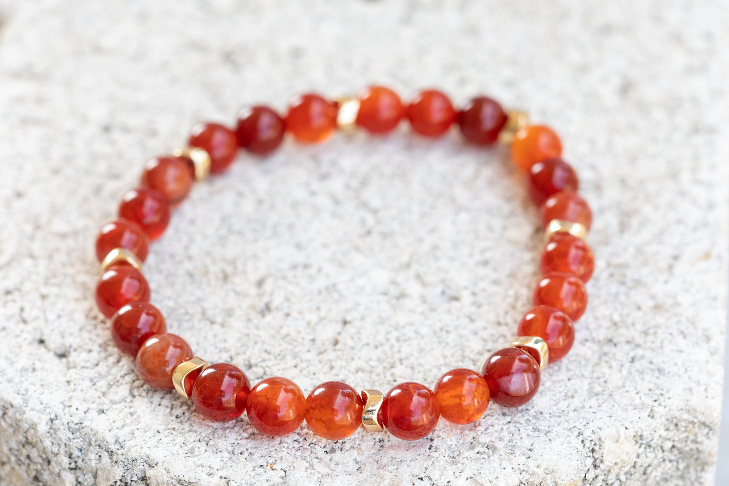 Red Fire Agate Gemstone Crystal Bracelets