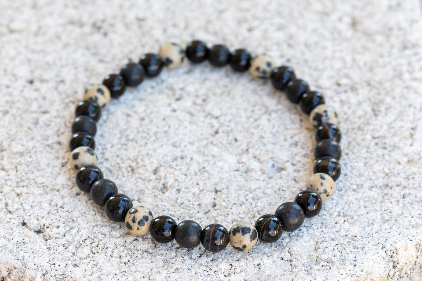 Dalmatian Jasper Stone Gemstone Crystal Bracelet