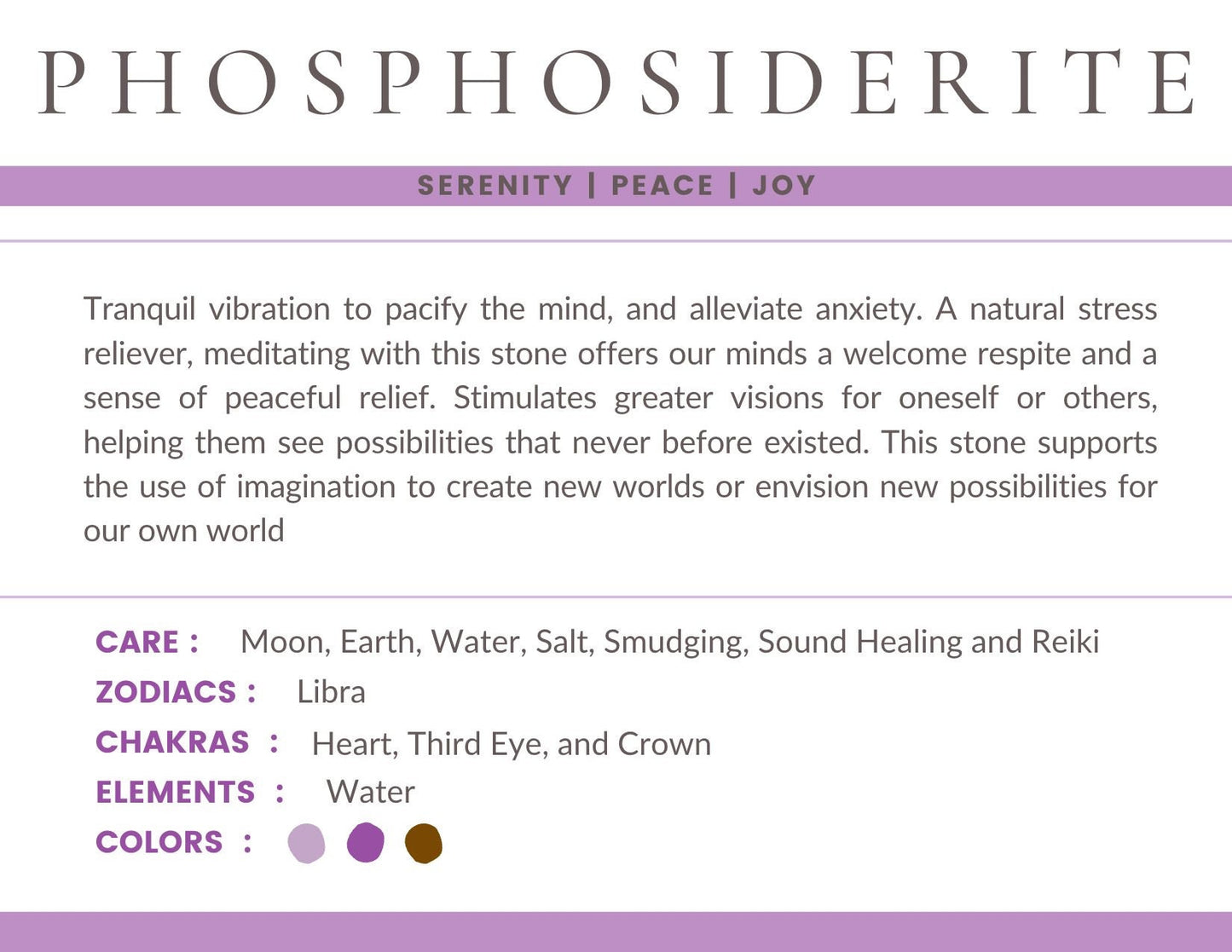 Phosphosiderite Gemstone Crystal Bracelet