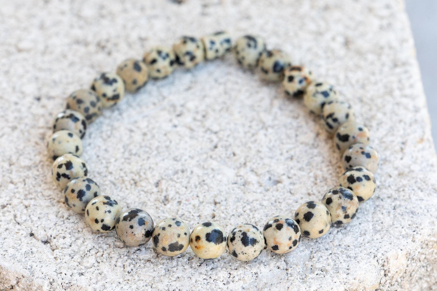 Dalmatian Jasper Stone Gemstone Crystal Bracelet