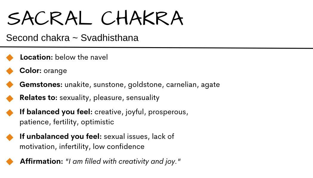 Sacral Chakra Gemstone Crystal Bracelet