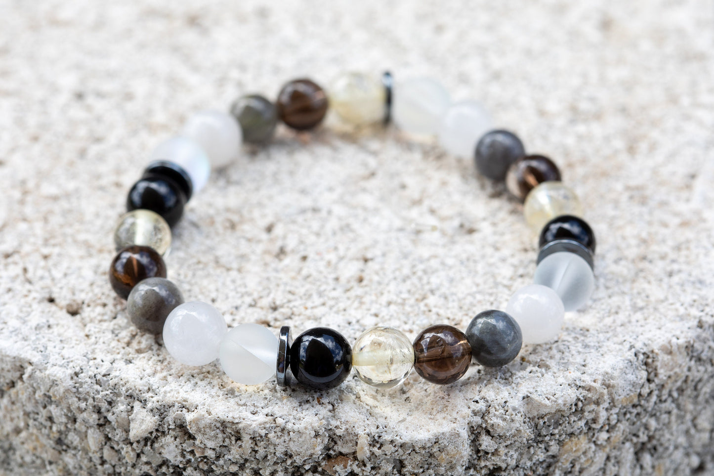 New Moon Gemstone Crystal Bracelet