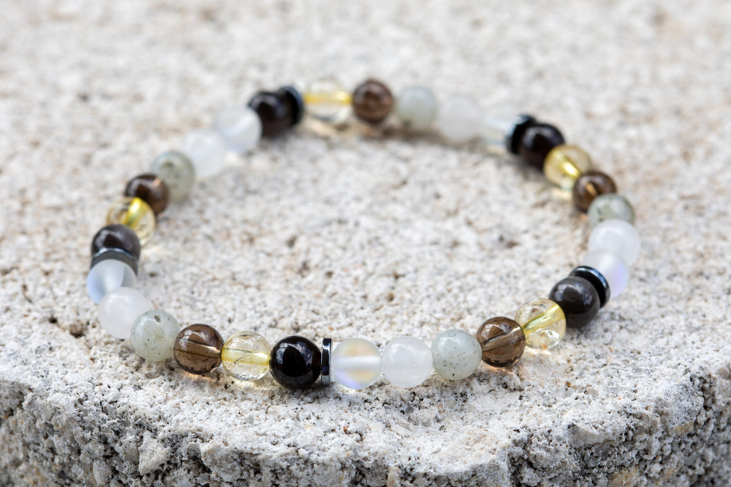 New Moon Gemstone Crystal Bracelet