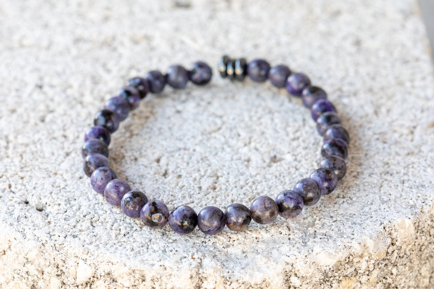 Charoite Lepidolite Mix Gemstone Crystal Bracelet