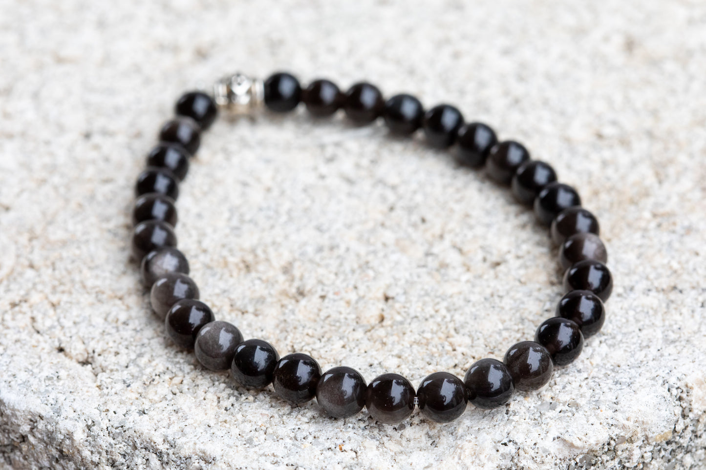 Obsidian Golden, Mahogany, Snowflake Gemstone Crystal Bracelet