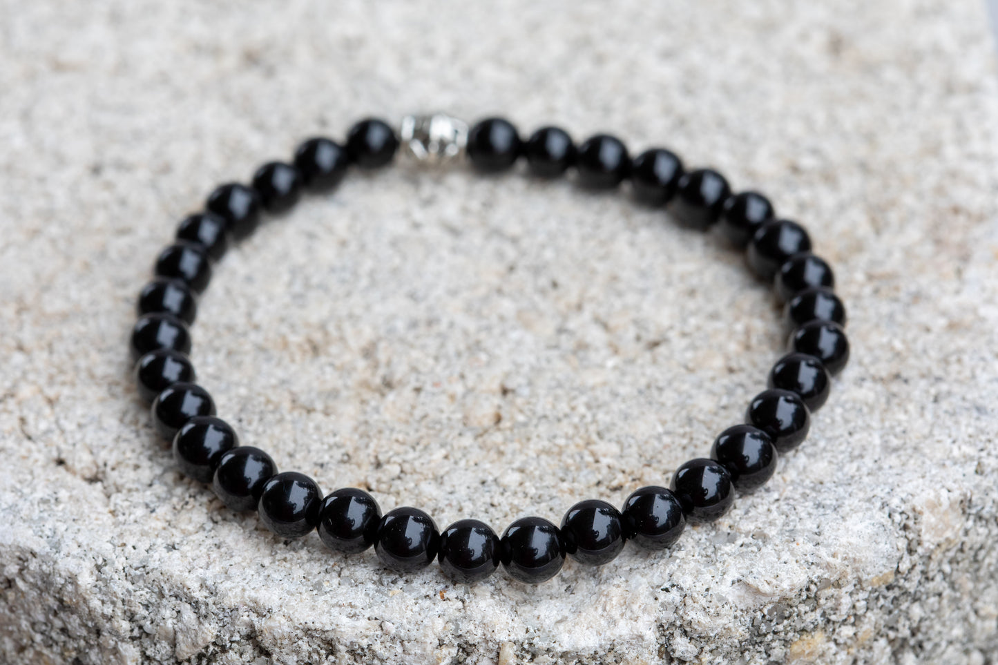 Black Onyx Gemstone Crystal Bracelet