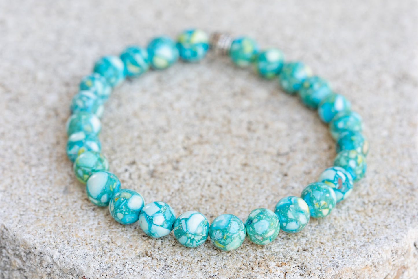 Turquoise Gemstone Crystal Bracelet