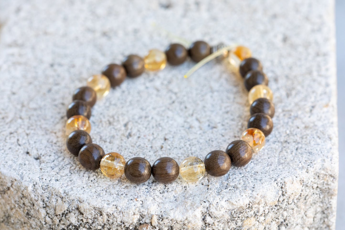 Mala Prayer Buddha Sandalwood, Rosewood, Phoebe Wood bead Bracelets