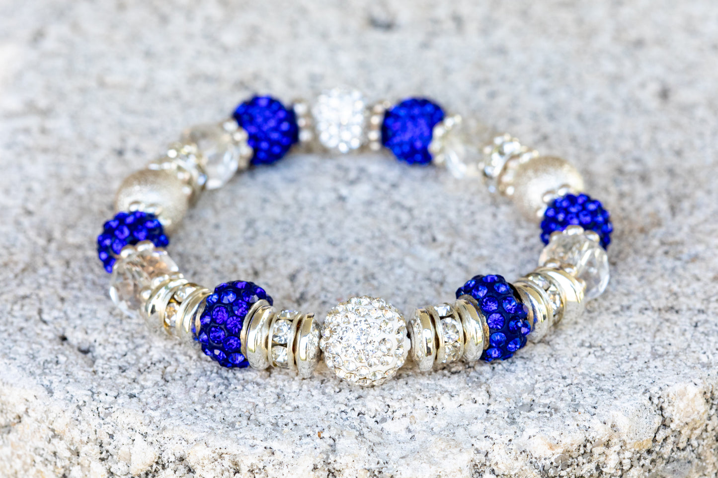 Christmas Holiday Gemstone Crystal Bracelet