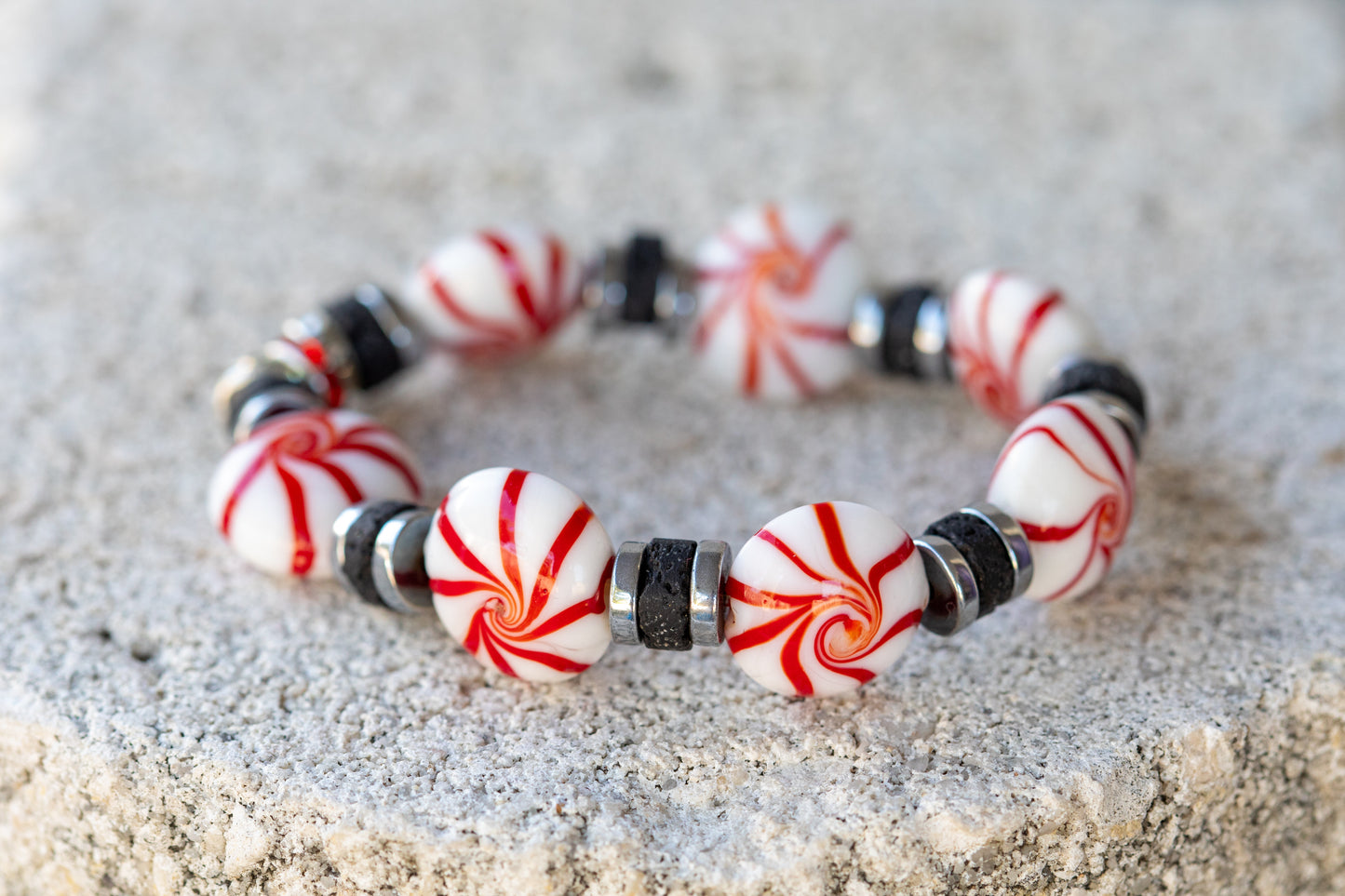 Christmas Holiday Gemstone Crystal Bracelet