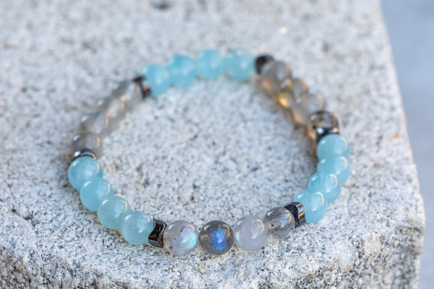 Pisces Zodiac Gemstone Crystal Bracelet