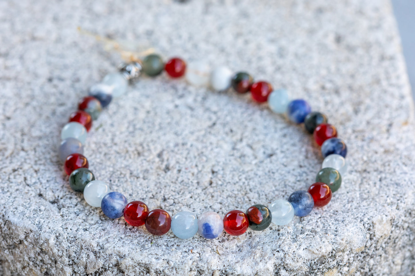 Pisces Zodiac Gemstone Crystal Bracelet