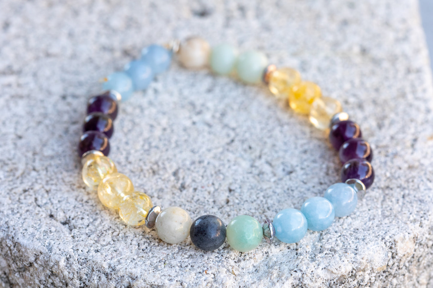 Virgo Zodiac Gemstone Crystal Bracelet
