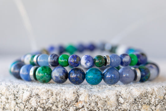 Blue Gemstone Crystal Bracelet